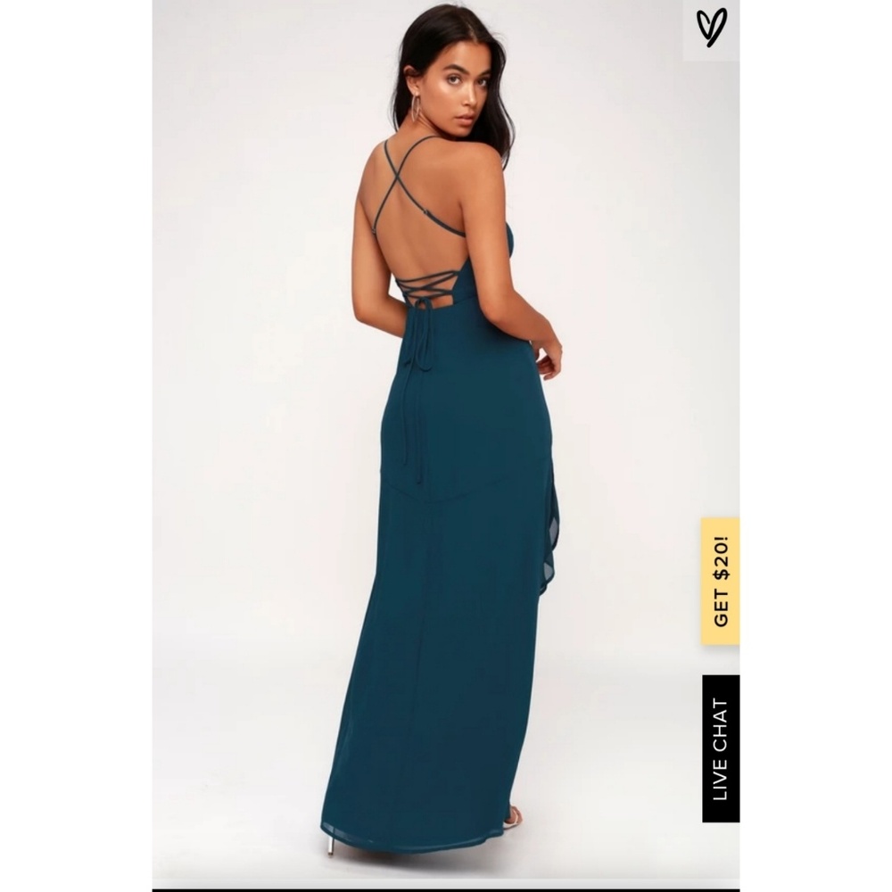 Lulus Navy Blue Love Lace Up Maxi Dress - Picture 7 of 8